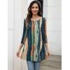 Zeagoo Women Tops 3/4 Sleeve Dressy Casual Plus Size Tunics to Wear with Leggings Swing Flare T-Shirt Loose Blouses(Multicolor-cx289)