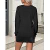 Zeagoo Womens 2026 Fall Sweaters Casual Long Sleeve Ribbed Knit Pullover V Neck Lightweight Crochet Pullover Sweater Top(Black)