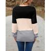 Zeagoo Womens 2026 Fall Sweaters Casual Long Sleeve Ribbed Knit Pullover V Neck Lightweight Crochet Pullover Sweater Top(Colorblock Jh558)
