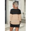 Zeagoo Womens 2026 Fall Sweaters Casual Long Sleeve Ribbed Knit Pullover V Neck Lightweight Crochet Pullover Sweater Top(Colorblock Pat1)