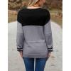 Zeagoo Womens 2026 Fall Sweaters Casual Long Sleeve Ribbed Knit Pullover V Neck Lightweight Crochet Pullover Sweater Top(Colorblock Tz172)