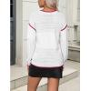 Zeagoo Womens 2026 Fall Sweaters Casual Long Sleeve Ribbed Knit Pullover V Neck Lightweight Crochet Pullover Sweater Top(White W1)