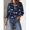 Zeagoo Womens Button Down Shirt Long Sleeve Blouse Business Work Tops Dressy Casual Floral Printed Outfits with Pocket(Bf318)