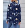 Zeagoo Womens Button Down Shirt Long Sleeve Blouse Business Work Tops Dressy Casual Floral Printed Outfits with Pocket(Bf318)