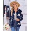Zeagoo Womens Button Down Shirt Long Sleeve Blouse Business Work Tops Dressy Casual Floral Printed Outfits with Pocket(Bf318)