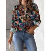 Zeagoo Womens Button Down Shirt Long Sleeve Blouse Business Work Tops Dressy Casual Floral Printed Outfits with Pocket(Cx255)