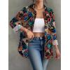 Zeagoo Womens Button Down Shirt Long Sleeve Blouse Business Work Tops Dressy Casual Floral Printed Outfits with Pocket(Cx255)