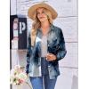 Zeagoo Womens Button Down Shirt Long Sleeve Blouse Business Work Tops Dressy Casual Floral Printed Outfits with Pocket(Cx297)