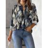 Zeagoo Womens Button Down Shirt Long Sleeve Blouse Business Work Tops Dressy Casual Floral Printed Outfits with Pocket(C-zr220)