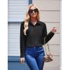 Zeagoo Womens Button Down Shirt Long Sleeve Blouse Business Work Tops Dressy Casual Floral Printed Outfits with Pocket(D-black)