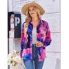 Zeagoo Womens Button Down Shirt Long Sleeve Blouse Business Work Tops Dressy Casual Floral Printed Outfits with Pocket(D-cx174)