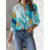 Zeagoo Womens Button Down Shirt Long Sleeve Blouse Business Work Tops Dressy Casual Floral Printed Outfits with Pocket(D-cx274)