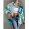 Zeagoo Womens Button Down Shirt Long Sleeve Blouse Business Work Tops Dressy Casual Floral Printed Outfits with Pocket(D-cx274)