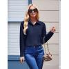 Zeagoo Womens Button Down Shirt Long Sleeve Blouse Business Work Tops Dressy Casual Floral Printed Outfits with Pocket(E-blue)
