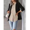 Zeagoo Womens Button Down Shirt Long Sleeve Blouse Business Work Tops Dressy Casual Floral Printed Outfits with Pocket(F-beige)