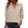Zeagoo Womens Button Down Shirt Long Sleeve Blouse Business Work Tops Dressy Casual Floral Printed Outfits with Pocket(F-beige)