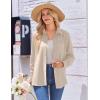 Zeagoo Womens Button Down Shirt Long Sleeve Blouse Business Work Tops Dressy Casual Floral Printed Outfits with Pocket(F-beige)