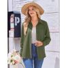 Zeagoo Womens Button Down Shirt Long Sleeve Blouse Business Work Tops Dressy Casual Floral Printed Outfits with Pocket(Green)