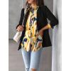 Zeagoo Womens Button Down Shirt Long Sleeve Blouse Business Work Tops Dressy Casual Floral Printed Outfits with Pocket(Jh579)