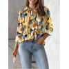 Zeagoo Womens Button Down Shirt Long Sleeve Blouse Business Work Tops Dressy Casual Floral Printed Outfits with Pocket(Jh579)