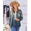 Zeagoo Womens Button Down Shirt Long Sleeve Blouse Business Work Tops Dressy Casual Floral Printed Outfits with Pocket(L-wf71)