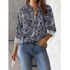Zeagoo Womens Button Down Shirt Long Sleeve Blouse Business Work Tops Dressy Casual Floral Printed Outfits with Pocket(Mz473)