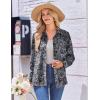 Zeagoo Womens Button Down Shirt Long Sleeve Blouse Business Work Tops Dressy Casual Floral Printed Outfits with Pocket(Mz473)