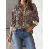Zeagoo Womens Button Down Shirt Long Sleeve Blouse Business Work Tops Dressy Casual Floral Printed Outfits with Pocket(Mz721)