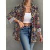 Zeagoo Womens Button Down Shirt Long Sleeve Blouse Business Work Tops Dressy Casual Floral Printed Outfits with Pocket(Mz721)