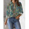 Zeagoo Womens Button Down Shirt Long Sleeve Blouse Business Work Tops Dressy Casual Floral Printed Outfits with Pocket(Mz779)