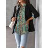 Zeagoo Womens Button Down Shirt Long Sleeve Blouse Business Work Tops Dressy Casual Floral Printed Outfits with Pocket(Mz779)