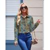 Zeagoo Womens Button Down Shirt Long Sleeve Blouse Business Work Tops Dressy Casual Floral Printed Outfits with Pocket(Mz779)