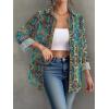 Zeagoo Womens Button Down Shirt Long Sleeve Blouse Business Work Tops Dressy Casual Floral Printed Outfits with Pocket(Mz779)