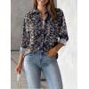 Zeagoo Womens Button Down Shirt Long Sleeve Blouse Business Work Tops Dressy Casual Floral Printed Outfits with Pocket(Mz869)