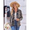 Zeagoo Womens Button Down Shirt Long Sleeve Blouse Business Work Tops Dressy Casual Floral Printed Outfits with Pocket(Mz869)