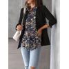 Zeagoo Womens Button Down Shirt Long Sleeve Blouse Business Work Tops Dressy Casual Floral Printed Outfits with Pocket(Mz869)
