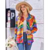 Zeagoo Womens Button Down Shirt Long Sleeve Blouse Business Work Tops Dressy Casual Floral Printed Outfits with Pocket(Pa232)