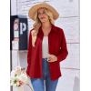 Zeagoo Womens Button Down Shirt Long Sleeve Blouse Business Work Tops Dressy Casual Floral Printed Outfits with Pocket(Red)
