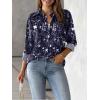 Zeagoo Womens Button Down Shirt Long Sleeve Blouse Business Work Tops Dressy Casual Floral Printed Outfits with Pocket(Sf180)