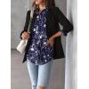 Zeagoo Womens Button Down Shirt Long Sleeve Blouse Business Work Tops Dressy Casual Floral Printed Outfits with Pocket(Sf180)