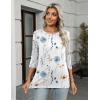 Zeagoo Women’s Casual 3/4 Sleeve T-Shirts Round Neck Cute Tunic Tops Basic Tees Blouses Business Work Tee Top(Bf112)