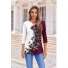 Zeagoo Women’s Casual 3/4 Sleeve T-Shirts Round Neck Cute Tunic Tops Basic Tees Blouses Business Work Tee Top(Bf183)