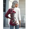 Zeagoo Women’s Casual 3/4 Sleeve T-Shirts Round Neck Cute Tunic Tops Basic Tees Blouses Business Work Tee Top(Bf183)