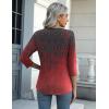 Zeagoo Women’s Casual 3/4 Sleeve T-Shirts Round Neck Cute Tunic Tops Basic Tees Blouses Business Work Tee Top(Black Red-mz838)