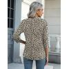 Zeagoo Women’s Casual 3/4 Sleeve T-Shirts Round Neck Cute Tunic Tops Basic Tees Blouses Business Work Tee Top(Leopard Print-an20)