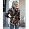 Zeagoo Women’s Casual 3/4 Sleeve T-Shirts Round Neck Cute Tunic Tops Basic Tees Blouses Business Work Tee Top(Leopard Print-an432)