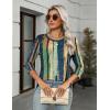 Zeagoo Women’s Casual 3/4 Sleeve T-Shirts Round Neck Cute Tunic Tops Basic Tees Blouses Business Work Tee Top(Multicolor-cx289)