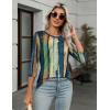 Zeagoo Women’s Casual 3/4 Sleeve T-Shirts Round Neck Cute Tunic Tops Basic Tees Blouses Business Work Tee Top(Multicolor-cx289)