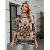 Zeagoo Women’s Casual 3/4 Sleeve T-Shirts Round Neck Cute Tunic Tops Basic Tees Blouses Business Work Tee Top(Multicolor-mz857)