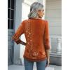 Zeagoo Women’s Casual 3/4 Sleeve T-Shirts Round Neck Cute Tunic Tops Basic Tees Blouses Business Work Tee Top(Orange-mz867)